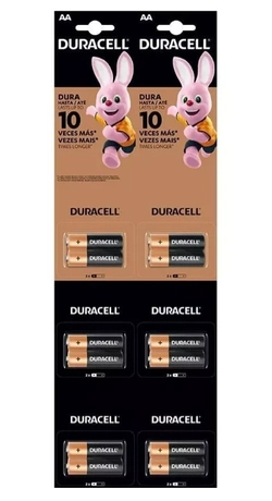 Pilha AA Duracell c/6 pares. Alcalina