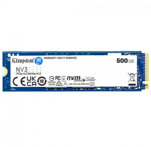 Ssd Kingston Nv3, 500gb, M.2 Nvme, 2280, Pcie 4.0, Leitura 5000mbs E Gravação 3000mbs