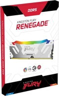 Memória Kingston Fury Renegade White RGB XMP 32GB 6400MT/s DDR5 CL32 -39 1.4V XMP- KF564C32RWA-32