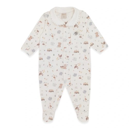 Macacão Manga Longa Estampado com Gola Bipartida Suedine Feminino –  Fazendinha