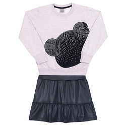 Conjunto Blusa Moletom e Shorts Saia Cirrê Rosa Randa Mundu - Feminino