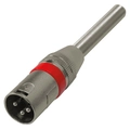 Plug Cannon Macho Vermelho Corpo Metalico Com Mola