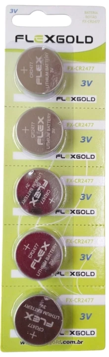 CR2477 Flex - 3V Lithium cartela c/5un.