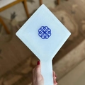 Espelho Madrepérola Branco  - Logo alto relevo inicial ou desenho