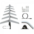 Antena Externa Tv 2 Em 1 Uhf/hd Com Cabo Full Hd Dtv1500 Aquário