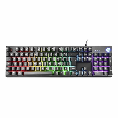 Teclado Gamer Hp Usb Preto Rgb - K500F