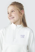 Blusão Gola Alta com Zíper Enjoy Life Off White Hering - Feminina