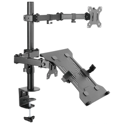 Suporte para Monitor e Notebook PCYES Com Articulação Dupla - PLMSMN1A