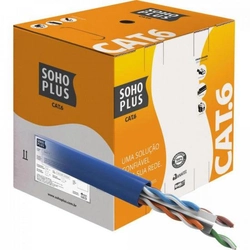 Cabo De Rede Cat.6 Cmx Cx 305m Azul Furukawa Sohoplus - Cx / 305