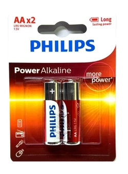 Pilha AA Philips c/2 unidades. Alcalina