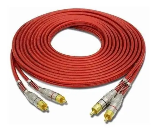 SANTO ANGELO CABO RCA PAREDAO 5MTS ESTEREO VERM. CRISTAL