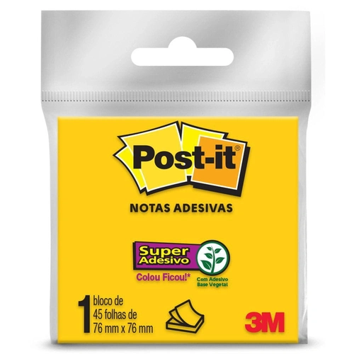 Notas Adesivas Cor Amarelo Neon - Popst-it 3M