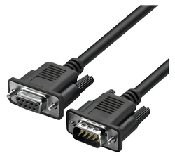 Cabo Serial Rs232, Db9, Macho X Fêmea, De 1,50 Metros, Cor Preto