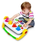 Andador Bebê 1 Ano Educativo Mesa C/ Som Atividades Cor Rosa