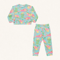 Conjunto Blusa e Calça Moletom Estampado Cachorrinho Fakini - Feminino