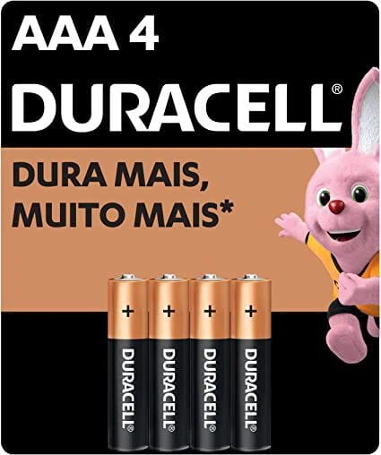 PILHA AAA ALCALINA DURACELL C/4