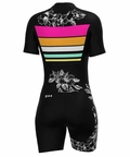 Macaquinho de Ciclismo Feminino Hibisco Rosa