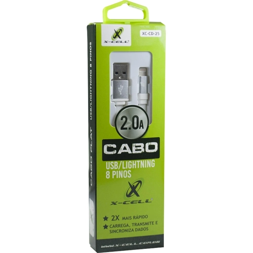 Cabo USB Flex 1 Metro Turbo 2.0a Lightning - Xc-cd-25