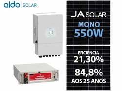 Gerador De Energia Solar Deye Hibrido Sem Estrutura Deye Gfh 8,25kwp Ja 550w Sun 10kw 2mppt 380v Ucb Litio 17,28kwh