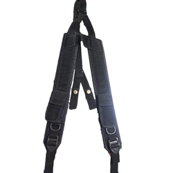 Suspensório Militar Preto 2 Bolsos (Botão)