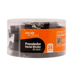 Prendedor Metal Binder Preto 41mm c/24 unidades Jocar