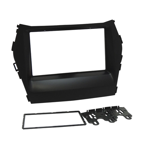 Moldura Fiamon 2 Din Santa Fé Sem Computador De Bordo 14/ 15 Preta