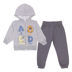 Conjunto Moletom Flanelado Jaqueta com Capuz ABCD Taita - Masculino