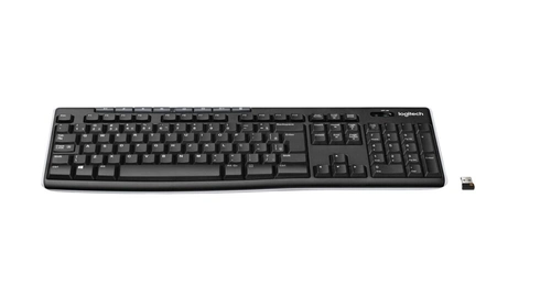 Teclado Logitech Membrana K270, Multimídia, ABNT2, Sem Fio, Preto - 920-004427