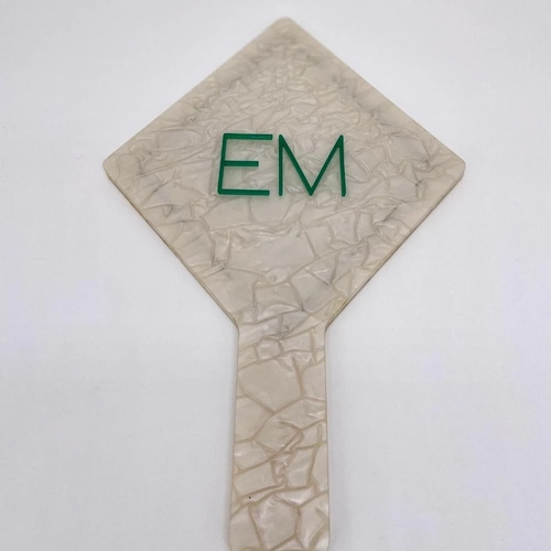 Espelho Perolado - Logo alto relevo inicial ou desenho