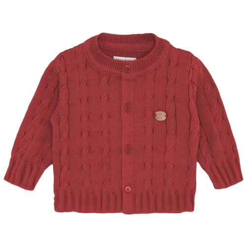Casaquinho Tricot Trançado Unissex - Vermelho