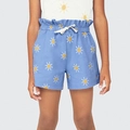 Shorts Clochard Estampado Azul Sol Hering - Feminino