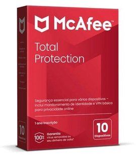 Total Protection Mcafee 10 Dispositivos 1 Ano Esd - Mtp0alnrx