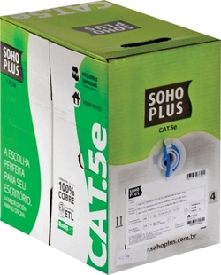 Cabo De Rede Cat5 305m Furukawa Soho Plus Azul