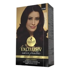 Kit Excllusiv Color Pratic Haskell - 4.66 Castanho Medio Vermelho