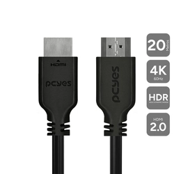 Cabo Hdmi 2.0 4k Pcyes 30awg Puro Cobre 20 Metros - Phm20-20