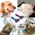 Rasqueadeira Desembaraçadora de Pelos Azul M para Cães e Gatos