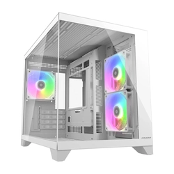 Gabinete Gamer Cougar FV150 RGB Mini, Lateral e Frente em Vidro Temperado, Branco - 382QA60.0002