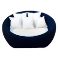 Chaise 160cm com Mesinha Lateral em Corda Náutica e Alumínio Hibisco