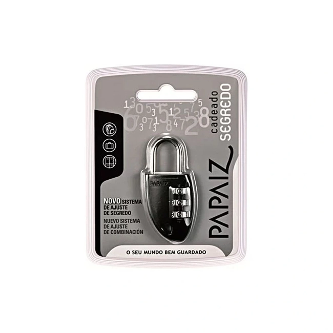 Cadeado Papaiz Segredo CS23 (Preto)