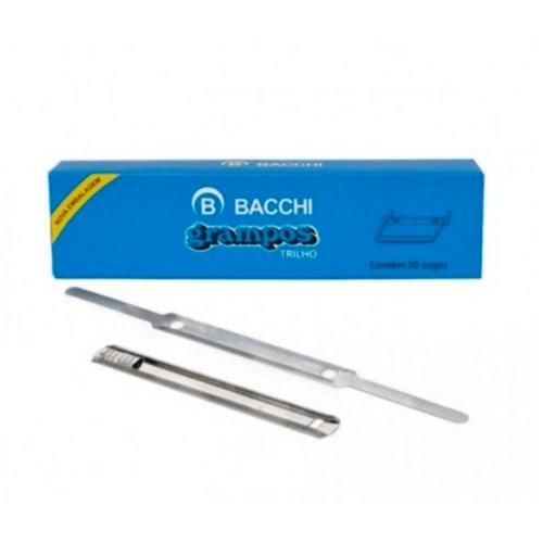 Grampo Trilho Estendido Metal Bacchi 50 Unidades