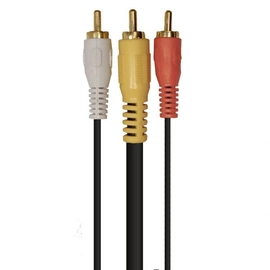 Cabo 3 + 3rca 1,80m Gold C/1 Coaxial Central Rca Fechado Loud