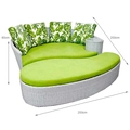 Chaise Redonda de Alumínio e Fibra Sintética  com Puff 200X200cm Imperatriz