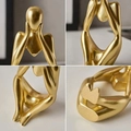 Estátua Decorativa Figura Pensador Enfeite Mesa Sala Rack Cor Dourado D