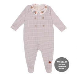 Macacão Manga Longa com Gola Bipartida Suedine Masculino – Cachorrinhos