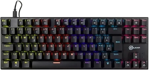 Teclado Mecanico Gamer Kalkan Loki TKL Preto Switch Marrom - Klk00014