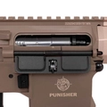 Rifle de Airsoft AEG M4 PDW Punisher 5 Silence  AEG Tan Gatinho Eletrônico (Poseidon)