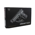 Pistola Airsoft Vigor PT92 Spring 6mm CB318 + 10un de Alvos 14cmcX14cm (Rossi)