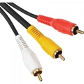 Cabo 3 Rca Macho x 3 Rca Macho Com Coaxial 1,8m Preto Storm - Pct / 10
