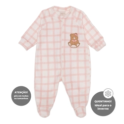Macacão Abertura Em Zíper Com Pézinho Microsoft - Ursinha e Cavalinho