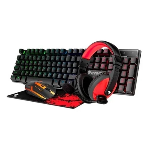 COMBO GAMER (TECLADO+MOUSE+FONE+MOUSEPAD) EG51 EVOLUT